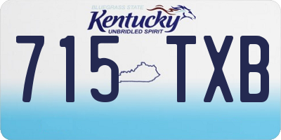 KY license plate 715TXB