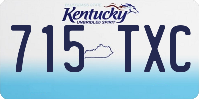 KY license plate 715TXC