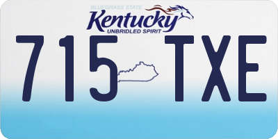 KY license plate 715TXE