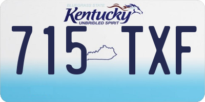 KY license plate 715TXF
