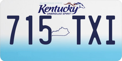 KY license plate 715TXI