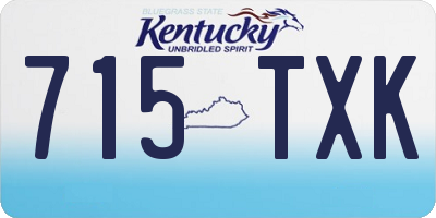 KY license plate 715TXK