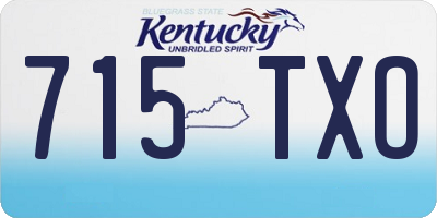 KY license plate 715TXO