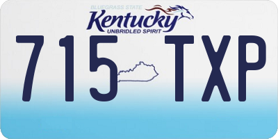 KY license plate 715TXP