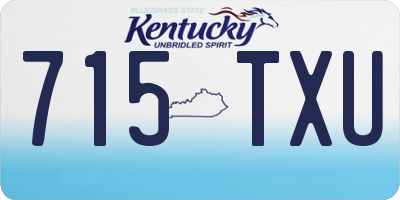 KY license plate 715TXU