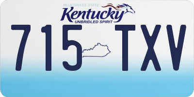KY license plate 715TXV