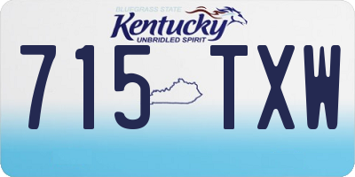 KY license plate 715TXW