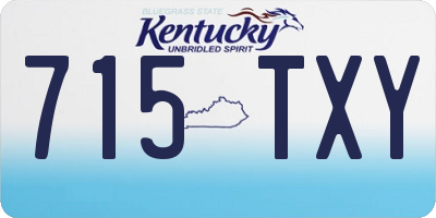 KY license plate 715TXY