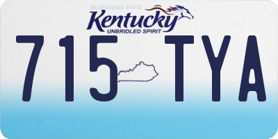 KY license plate 715TYA