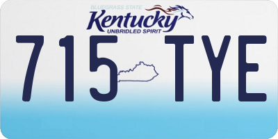 KY license plate 715TYE