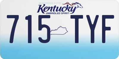 KY license plate 715TYF