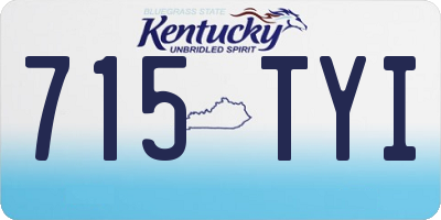 KY license plate 715TYI