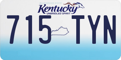 KY license plate 715TYN