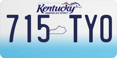 KY license plate 715TYO