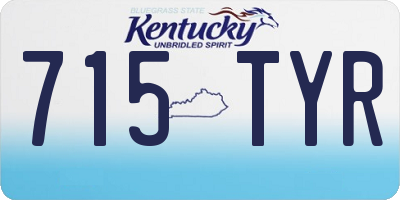 KY license plate 715TYR