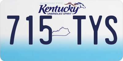 KY license plate 715TYS