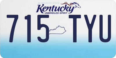 KY license plate 715TYU