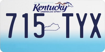 KY license plate 715TYX