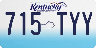 KY license plate 715TYY