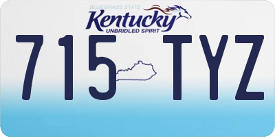 KY license plate 715TYZ