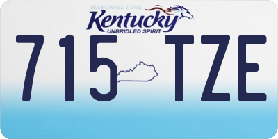 KY license plate 715TZE
