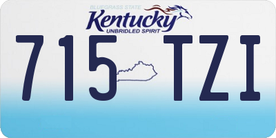 KY license plate 715TZI