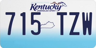 KY license plate 715TZW