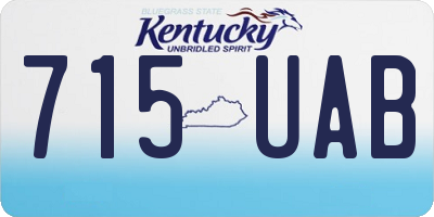 KY license plate 715UAB