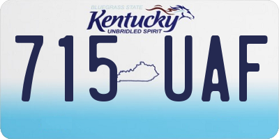 KY license plate 715UAF