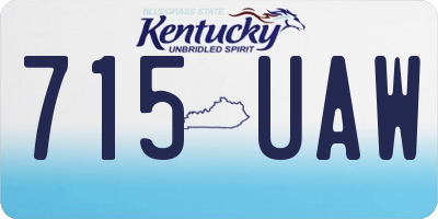 KY license plate 715UAW