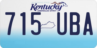 KY license plate 715UBA