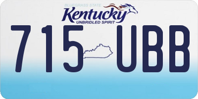 KY license plate 715UBB