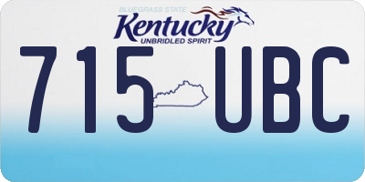 KY license plate 715UBC
