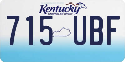KY license plate 715UBF