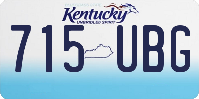 KY license plate 715UBG