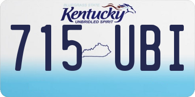 KY license plate 715UBI