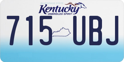 KY license plate 715UBJ