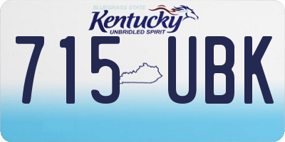 KY license plate 715UBK
