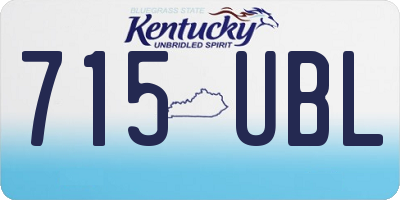KY license plate 715UBL