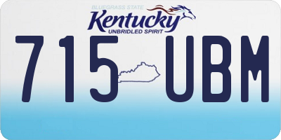 KY license plate 715UBM