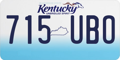 KY license plate 715UBO