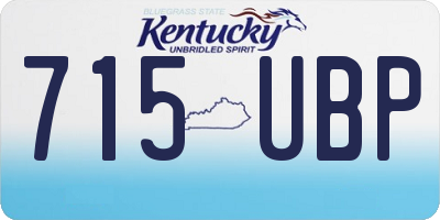 KY license plate 715UBP