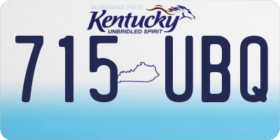 KY license plate 715UBQ