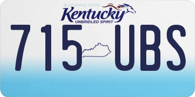 KY license plate 715UBS