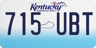 KY license plate 715UBT
