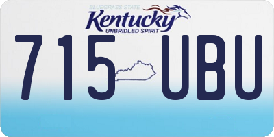 KY license plate 715UBU