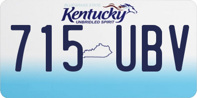 KY license plate 715UBV