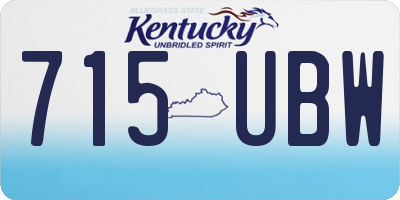 KY license plate 715UBW