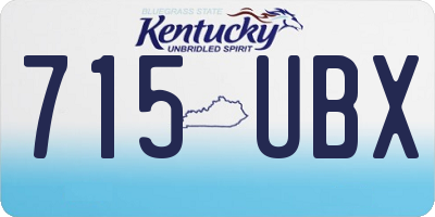 KY license plate 715UBX