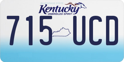KY license plate 715UCD